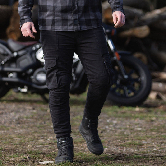 MotoBull Ryan Cargo Black Trousers aramid jeans & leggings MotoGirl    - CorsaStradale.co.uk