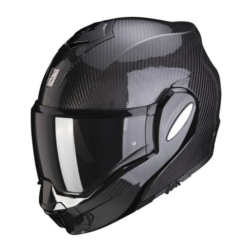 SCORPION EXO TECH EVO GLOSS CARBON Flip Front Helmets Scorpion XS   - CorsaStradale.co.uk