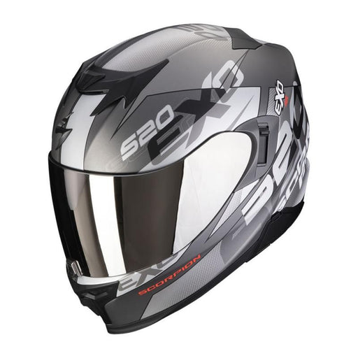 SCORPION EXO 520 EVO COVER BLK/SIL Full Face Helmets Scorpion XS   - CorsaStradale.co.uk
