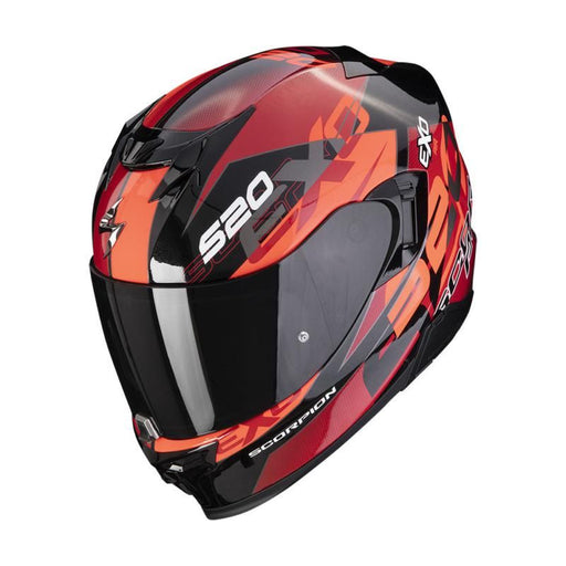 SCORPION EXO 520 EVO COVER BLK/RED Full Face Helmets Scorpion XS   - CorsaStradale.co.uk
