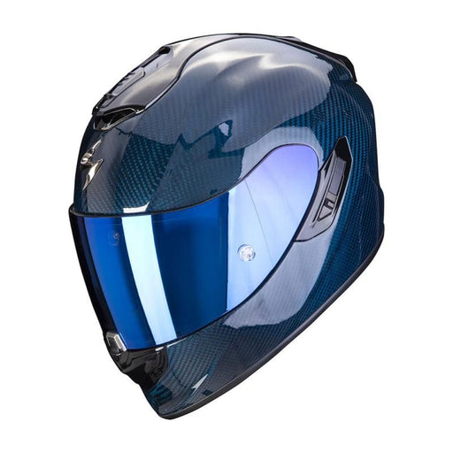 SCORPION EXO 1400 EVO CARBON BLUE Full Face Helmets Scorpion XS   - CorsaStradale.co.uk