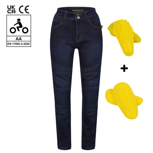 MotoGirl Ellie Blue Jeans aramid jeans & leggings MotoGirl XXS/UK6 Petite  - CorsaStradale.co.uk
