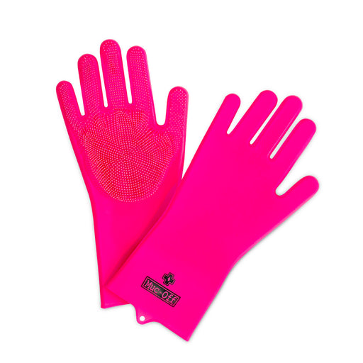 Muc-Off DEEP SCRUBBER GLOVES PINK Cleaning & Maintenance Muc-Off M   - CorsaStradale.co.uk
