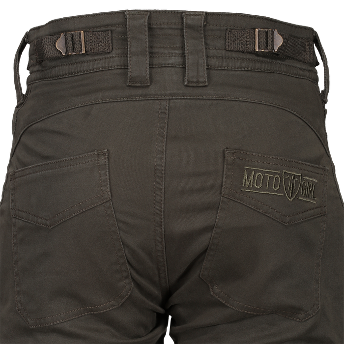 MotoGirl Lara Cargo Olive Green Trousers aramid jeans & leggings MotoGirl    - CorsaStradale.co.uk