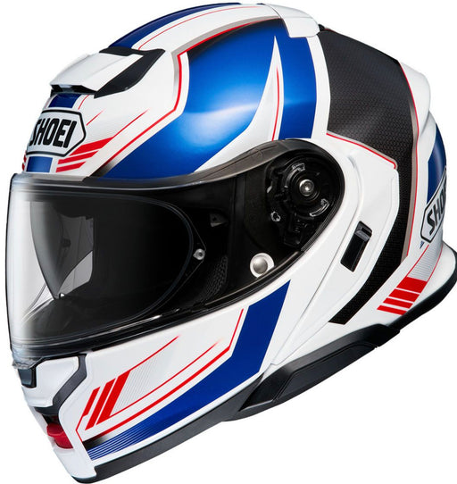 Shoei Neotec 3 Grasp TC10 Blue White Red Flip Front Helmets Shoei XS   - CorsaStradale.co.uk