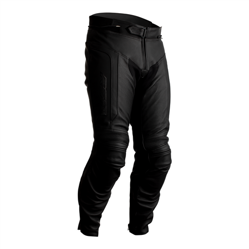 RST AXIS CE MENS LEATHER PANTS SHORT LEG Leather Pants RST 28 Black  - CorsaStradale.co.uk