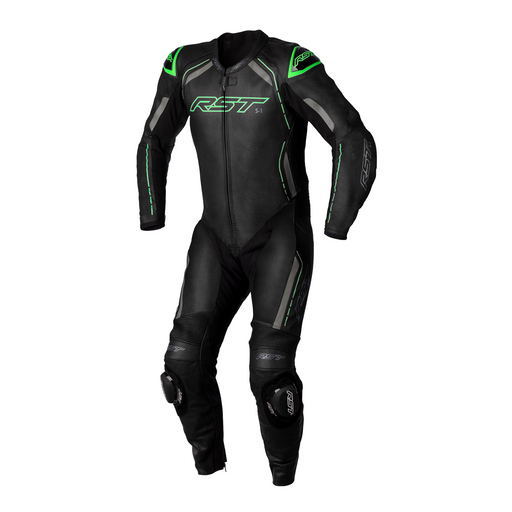 RST S1 CE MENS LEATHER SUIT 1Pc Leather Race Suit RST UK 38 Green  - CorsaStradale.co.uk