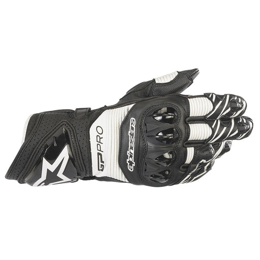 Alpinestars Gp Pro R3 Gloves Black & White Gloves Alpinestars S   - CorsaStradale.co.uk