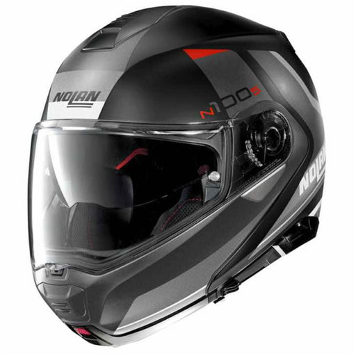 Nolan N100-5 Hilltop Flat Black/Grey Flip Front Helmets Nolan XS   - CorsaStradale.co.uk