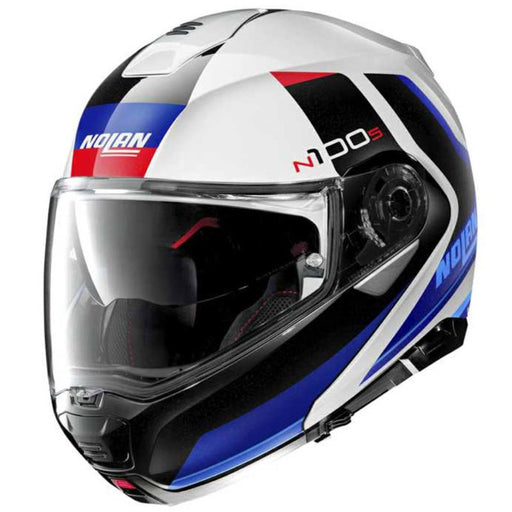 Nolan N100-5 Hilltop Wht/Blu/Red Flip Front Helmets Nolan XS   - CorsaStradale.co.uk