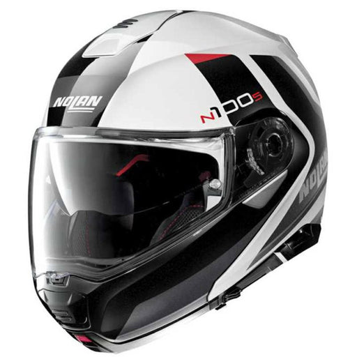 Nolan N100-5 Hilltop Wht/Black Flip Front Helmets Nolan XS   - CorsaStradale.co.uk