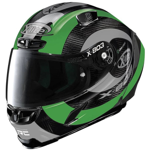 X-Lite – X-803 U.C RS HATTRICK Green Full Face Helmets X-Lite XS   - CorsaStradale.co.uk