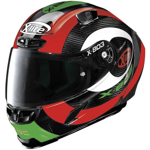 X-Lite – X-803 U.C RS HATTRICK WhiteRedGreen Full Face Helmets X-Lite XS   - CorsaStradale.co.uk