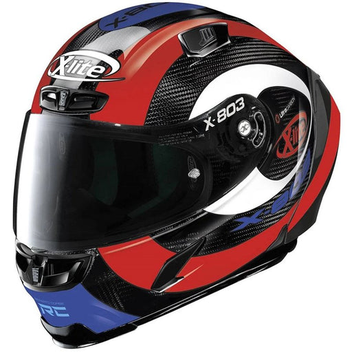 X-Lite – X-803 U.C RS HATTRICK WhiteBlueRed Full Face Helmets X-Lite XS   - CorsaStradale.co.uk
