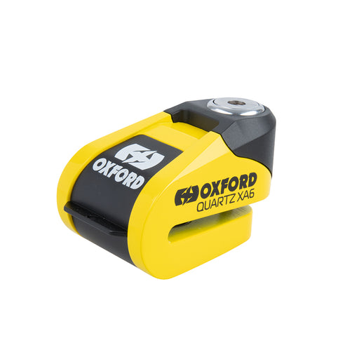 Oxford Quartz XA6 Alarm Disc Lock Yellow/Black Locks Oxford    - CorsaStradale.co.uk