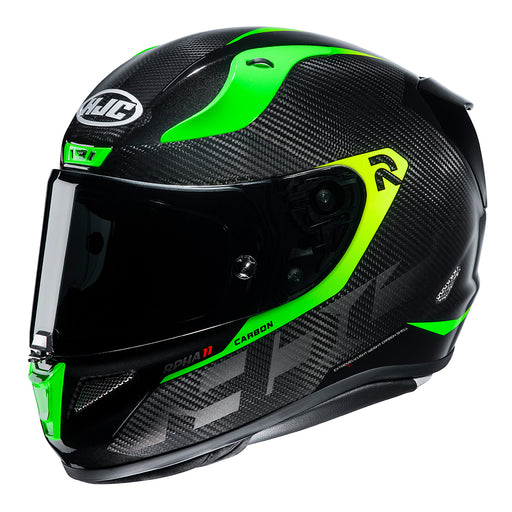 HJC RPHA 11 Bleer Carbon MC4H Green Full Face Helmets HJC XS   - CorsaStradale.co.uk