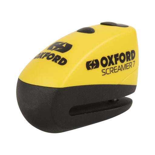 Oxford Screamer7 Alarm Disc Lock Yellow/black Locks Oxford    - CorsaStradale.co.uk