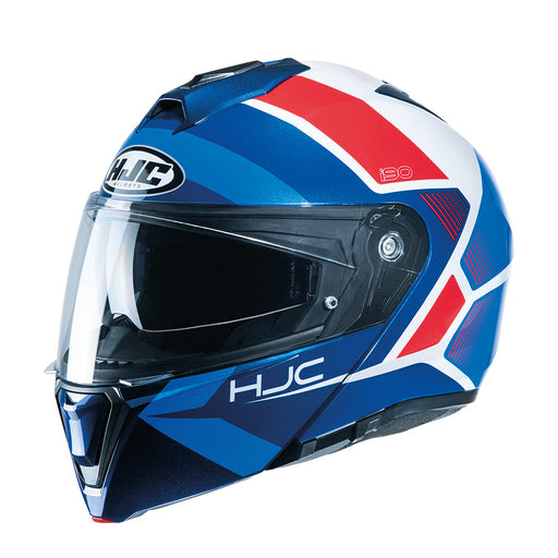 HJC I90 Hollen MC21 Red White Blue Flip Front Helmets HJC XS   - CorsaStradale.co.uk