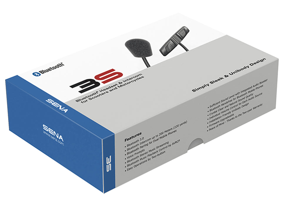 Sena 3S Plus Universal Bluetooth Intercom Intercoms Sena    - CorsaStradale.co.uk