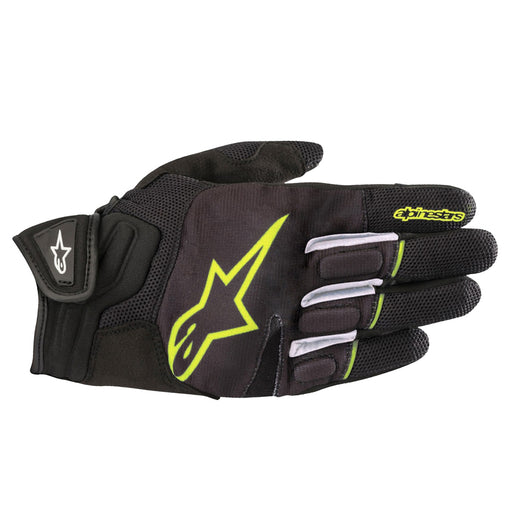 Alpinestars Atom Gloves Black & Yellow Fluo MX Enduro Gloves Alpinestars S   - CorsaStradale.co.uk