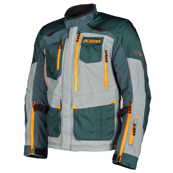 KLIM Carlsbad Gore-Tex CE Textile Jacket Textile Jackets Klim S PETROL - STRIKE ORANGE  - CorsaStradale.co.uk